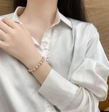 [70% Off Zone] Outlet Clearance Irregular Imitation Pearl Bracelet outlets Women | Metal Structural Parts