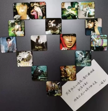 Jay Merchandise Jay Chou Album Cover Lyrics Acrylic Magnetic Glass Refrigerator Magnet Creative Souvenir Custom