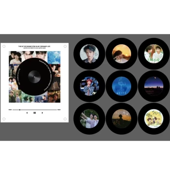 Ray-Ban 99 Rotating Disc Night Light with NFC Induction Auto-Singing Magnetic Refrigerator Magnet Acrylic Creative Ornament