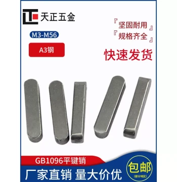 GB1096 Parallel Key Pin Square Key Pin Material Finished Parallel Key Type A Square Material Pin Double Round Key M16 M18 M20 M22 M24