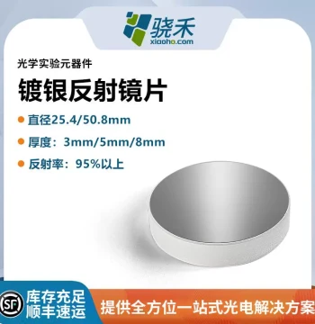 Protected Silver Mirror, Standard Precision Metal-Coated Flat Mirror for Optical Research and Experiments, Silver-Plated Reflective Mirror