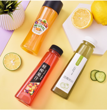 Wide-Mouth 300ml Transparent Plastic Bottle 350ml Juice Bottle Beverage Bottle 500ml Enzyme Bottle Honey Milk Tea Bottle