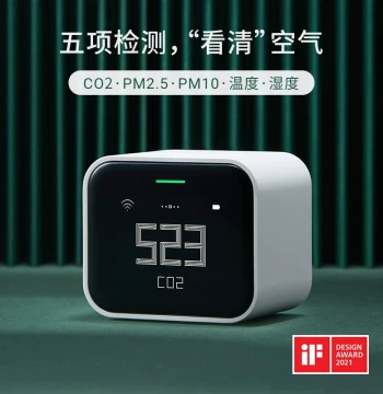 Air Quality Detector Lite, Indoor Air Quality Haze Meter, Temperature Humidity CO2 PM2.5 PM0