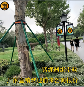 Tree Support Bracket with Steel Strap, Telescopic Fixed Stabilizer for Large Trees, Popular Arbor Support Pole