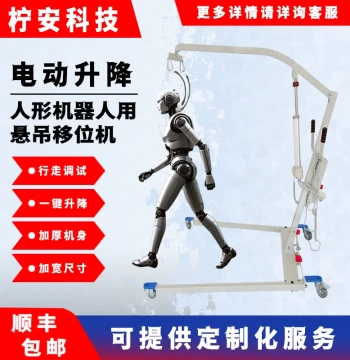 Humanoid Robot Hoist: Manual Push Mobile Electric Lifting Frame for Walking Assistance and Transfer