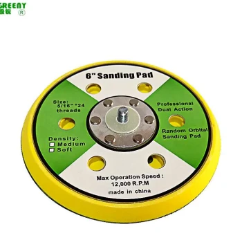 Flocked Sandpaper Tray 6 inch 6 Hole Pneumatic Sander Base Grinding Disc Sandpaper Disc 6 inch Hook and Loop Sheet Pneumatic Sandpaper Adhesive