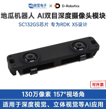 Waveshare RDK X5 Camera for Raspberry Pi Dev Board: SC132GS Dual-Lens 1.3MP Stereo Depth Camera