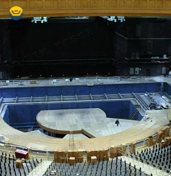 Theater Underwater Stage Lift Studio Large Submerged Stage Elevator Water Rotating Stage