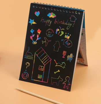 Children's Scratch Art Set with Spiral Binding