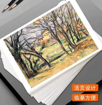 Art Copy Cards Cézanne Oil Landscape Paintings 40 Sheets High-Definition for Beginners