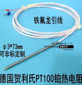 PT1000 Pointed Tip Thermal Resistor, PT100 Platinum Thermal Resistor, Insertion-Type Temperature Sensor Probe