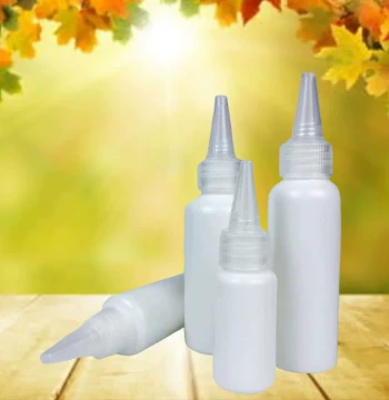 10-500ml Plastic Bottle White HDPE Opaque Fine-Tip Bottle Pigment Bottle Squeeze Bottle Dropper Bottle Fine-Tip Dispensing Bottle