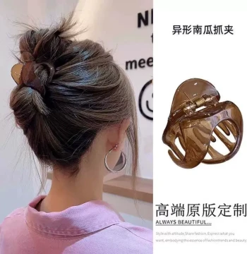 Small Giant Grip Claw Clip Premium Hair Clip Back-of-Head Updo Shark Clip Chanel Style 2025 New Headwear Hair Accessories