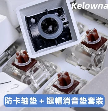 Kelowna Keycap Silencing Rings, Standard Switch Stem Keycaps, Anti-Stuck Switch Pads, Shock Absorption Kit for Improved Feel and Sound