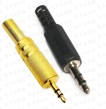 3.5 Stereo Audio Plug 3.5 Dual-Channel Plug 3.5MM Audio Jack Soldering Plug Gold Plated