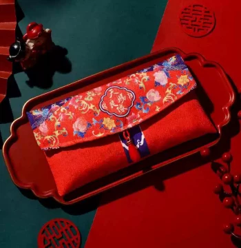 Tea Money Red Envelopes for Wedding Parents, 2023 New Satin Wedding Special Engagement 10,000 Yuan Large Size Pair