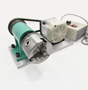 Pneumatic Chuck Spindle for Wood Lathes, 3-Jaw and 4-Jaw Chucks with Through-Hole Flange Spindles in Sizes 125, 160, 200