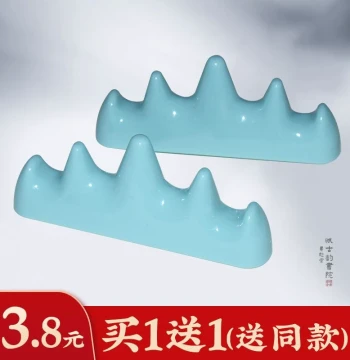 Brush Rest Mountain Shape: Brush Holder, Paperweight, Ruler, Stand for Calligraphy Brushes, Imitation Porcelain Hardened Plastic Drop-Resistant Brush Rack