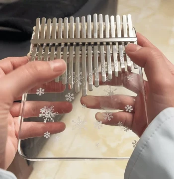 Crystal Kalimba Thumb Piano 17/21 Keys Gift for Men Women Friends Besties Birthday Practical Premium Feel
