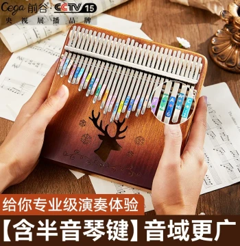 31-Key Thumb Piano, 21-Key Finger Piano Kalimba, Genuine Instrument for Girls, Easy to Learn with Semitones, Five-Thumb Key
