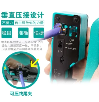 Pro'sKit Cat7 Ethernet Crimping Tool Kit - Professional Grade for Super Cat6/Cat5 RJ45 Connectors, Multifunctional Network Plier Set