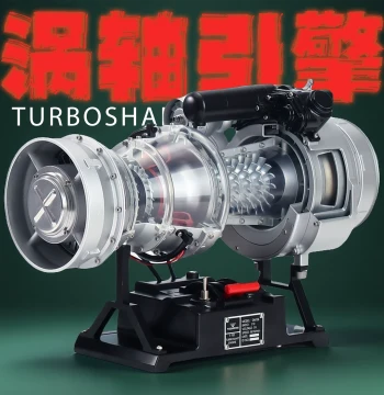 Stainless Steel Turboshaft Metal Engine Saturn Culture Black Hawk Helicopter Turbojet Fan Aero Engine Assembly Model