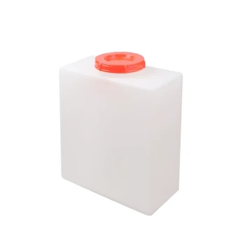 15L Small Square Water Tank, Vertical Plastic PE Oil Drum, Oxford Plastic White Jug, Portable Car Water Bucket with Small Mouth