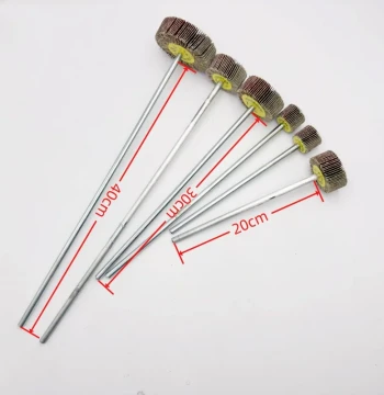 Handled Flap Wheel Extended Rod Sand Cloth Grinding Head Polishing Sandpaper Ring Flap Disc Rust Removal Flap Wheel Extra Long Handle