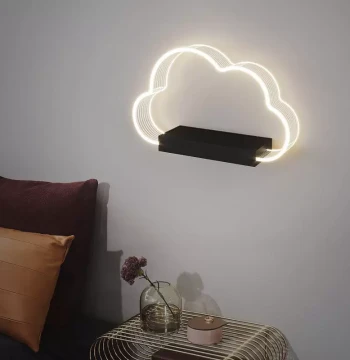 Modern Minimalist Bedside Lamp Nordic Internet-Famous Cloud Children's Room Wall Lamp Warm Romantic Hallway Corridor Bedroom Light
