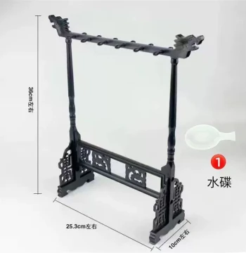 Fast Shipping Brush Rack, Resin Chicken Wing Wood Brush Holder Stand, Minimalist Study Room Solid Wood Ornament