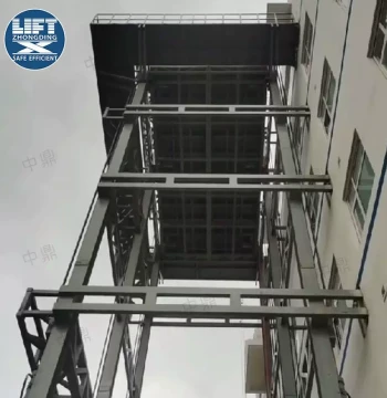 20-Ton Super Large Cargo Elevator Wall-Mounted Guide Rail Lift Electric Heavy-Duty Lifting Platform 30-Meter Wall-Mounted Cargo Elevator