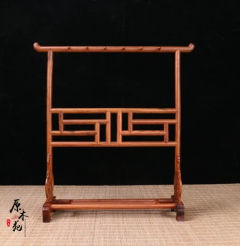 Redwood Brush Rack, Calligraphy Brush Hanger, Solid Wood Redwood Brush Stand, Chinese Style Simple Wooden Brush Hanger, Desktop Brush Rack