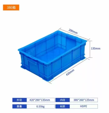 Plastic Logistics Turnover Box 380 for Hardware and Screws - Square Parts Container from Manufacturer