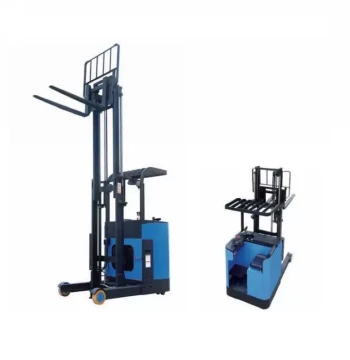 1.5 2t 2.5 Ton Ride-On Reach Electric Forklift - Stand-On Reach Electric Stacker for Warehousing