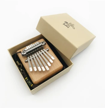 8-Key Mini Kalimba Beech Wood Mini Dual Thumb Piano Kalimba Cat Paw Design African Musical Instrument Gift