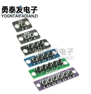 3/4/5-Position Independent Button Module for Microcontrollers, External Tactile Switch Button Board, Bluetooth Amplifier Button Board