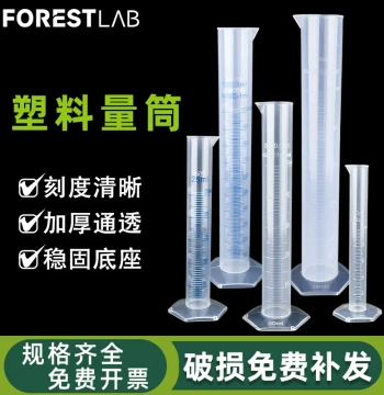Thickened Laboratory Plastic Graduated Cylinder with Markings for Home Use, 100/500/2000ml Kitchen Baking Milliliter Measuring Cup