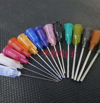100 Pieces Free Shipping 1 Inch Plastic-Steel Dispensing Needle Syringe Nozzle 3-Threaded Needle Tip Tube Dispenser Machine Accessories Consumables
