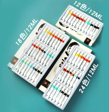 Chinese Painting Pigments 12 Colors Mineral Ink Wash Set