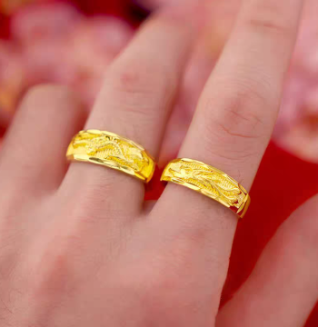[90% Off Zone] Outlet Clearance Genuine Gold-Color Dragon & Phoenix Ring for Women | Metal Structural Parts