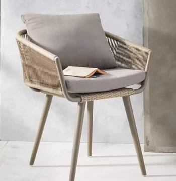 Nordic Outdoor Rattan Dining Set: Furniture Combo for Milk Tea Shops, Cafes, Villas, Courtyards, Hotels, and Homestays