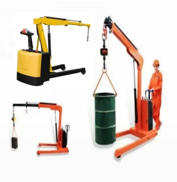 Mobile YLD Semi-Automatic Fully Electric Single-Arm Crane, Foldable Electric Rotating Single-Arm Hoist 1 Ton, Small Size