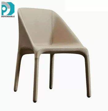 Italian Post-Modern Light Luxury Furniture Simple Hotel Chair Restaurant Leather Dining Chair Nordic Study Fashion Leisure Chair