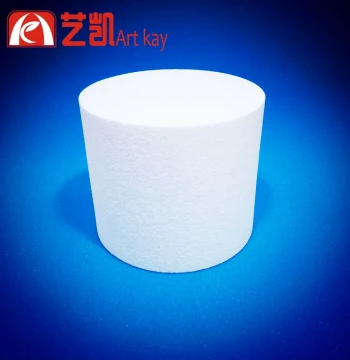 Round Elevated Foam Dummy Cake Base 5-inch 7-inch Fake Cake Body Model, 6-inch 8-inch Baking Fondant Piping Practice Mold