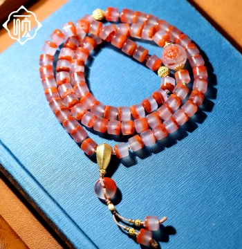 Wanshiling Graduation Grade Ice-Floating Cornucopia Southern Red Agate S925 Silver Design Bracelet Necklace W1-166