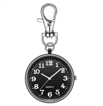 Small Pendant Watch Portable Mini Night Clock Large Digits Clear Luminous Keychain Watch Nurse Watch Student Exam