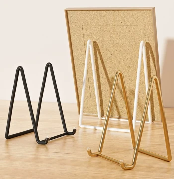 Non-Ferrous Metal Frame Display Stand for Certificates, Medals, Photos, and Albums: Tabletop Picture Frame with Rear Support Bracket