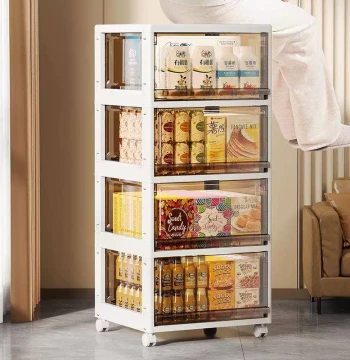 Foldable Plastic Drawer Storage Cabinet: Mobile Nail Art Organizer, Classified File Cabinet, Multi-Layer Storage Box