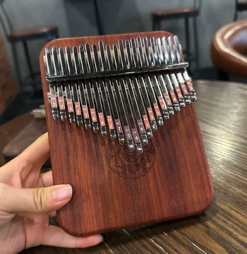Wooden Case Kalimba Thumb Piano for Children, Finger Piano for Beginners, Simple 17-Key 21-Key Box Style