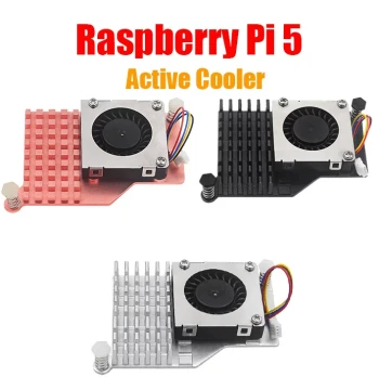 Heatsink with Active Cooler Fan for Raspberry Pi 5 Pure Copper